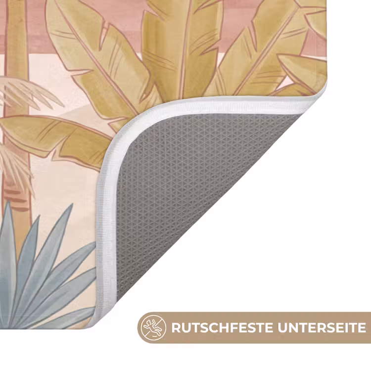 Illustratie - Palmbomen - Kleurrijk Badmat middel -USP_AntislipDE