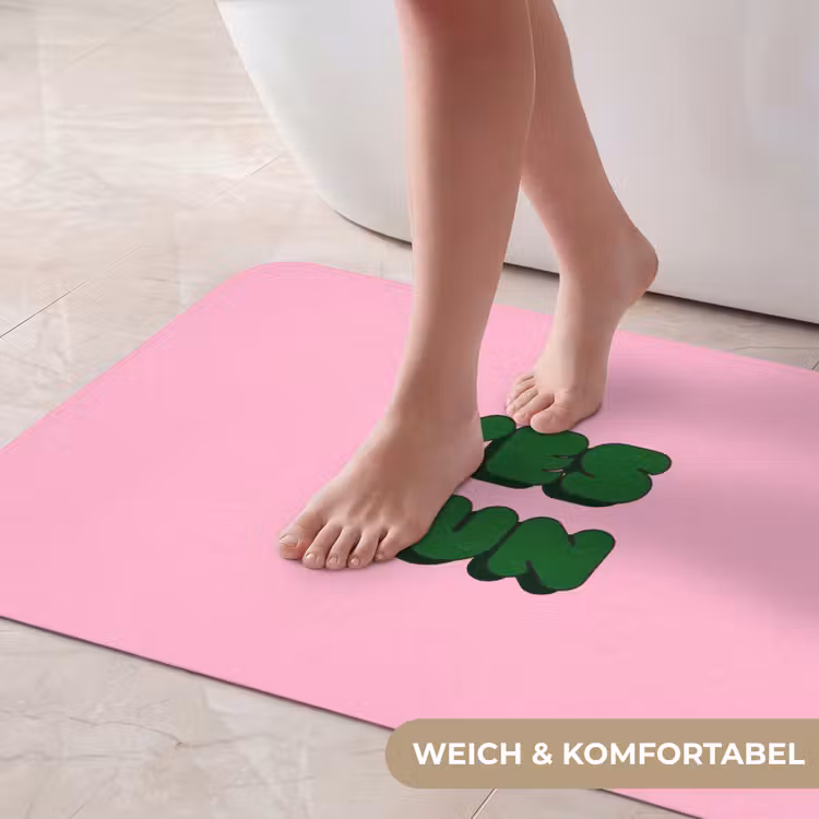 Yes fun - Groen - Roze Badmat middel -USP_ZachtDE