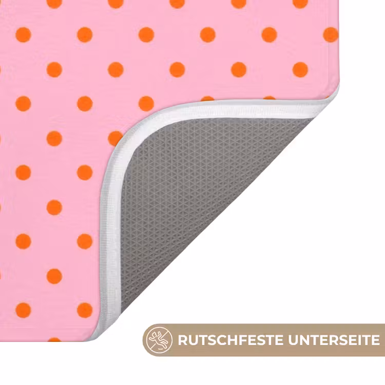 Yes fun - Groen - Roze - Stippen Badmat middel -USP_AntislipDE