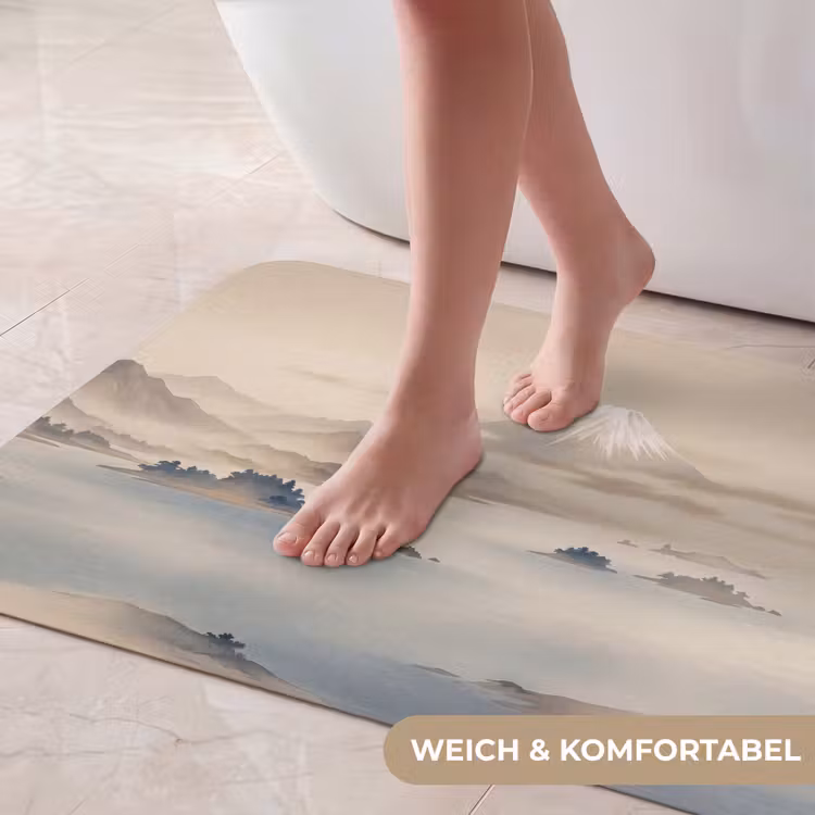 Japans - Landschap - Beige Badmat middel -USP_ZachtDE