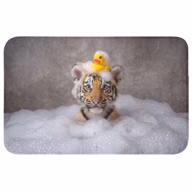 Welpje - Bad - Geel Badmat middel -3d
