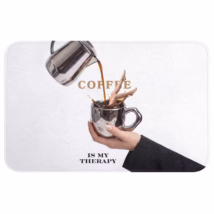 Koffie - Mok - Kan - Therapie Badmat middel -3d