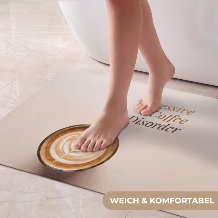 Koffie - Obessive Coffee Disorder - Beige Badmat middel -USP_ZachtDE