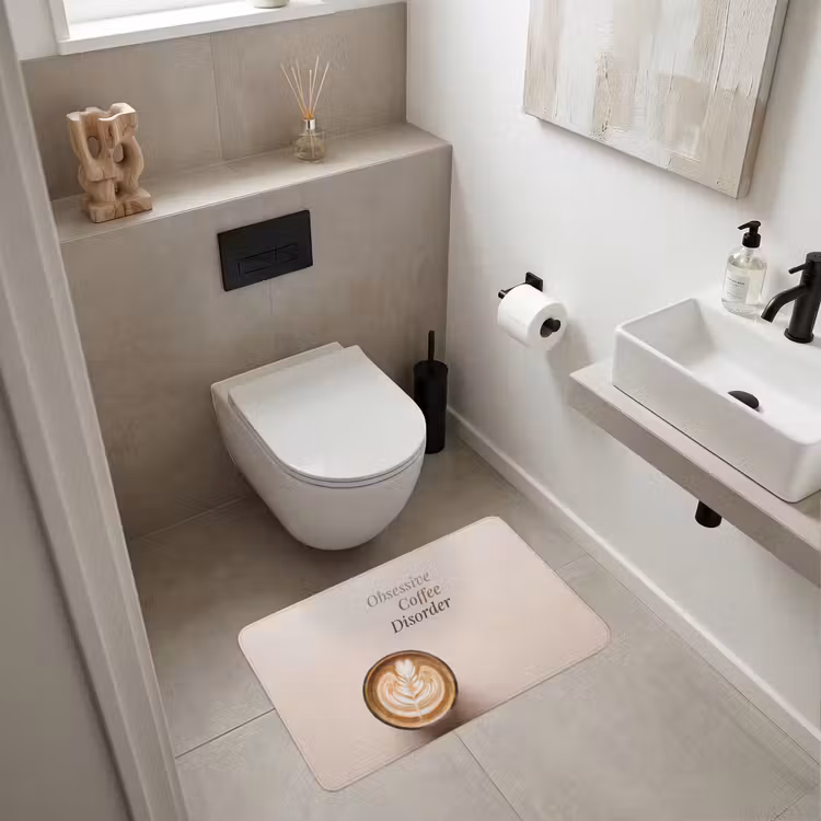 Koffie - Obessive Coffee Disorder - Beige Badmat middel -sfeer4
