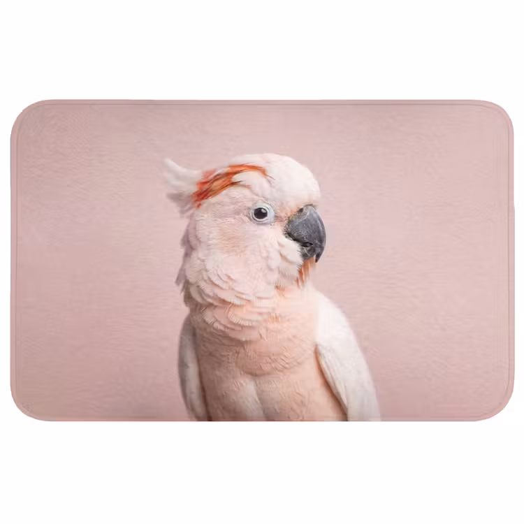 Kaketoe - Portret - Roze Badmat middel -3d