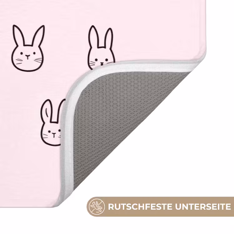 Konijnen - Minimalistisch - Roze Badmat middel 997 -USP_AntislipDE