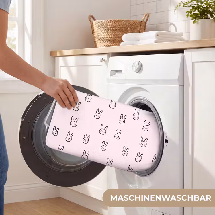 Konijnen - Minimalistisch - Roze Badmat middel 997 -USP_WasbaarDE