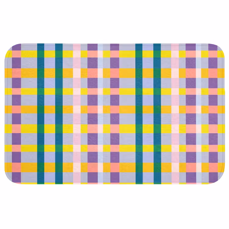 Ruit - Patroon - Kleurrijk Badmat middel 997 -3d