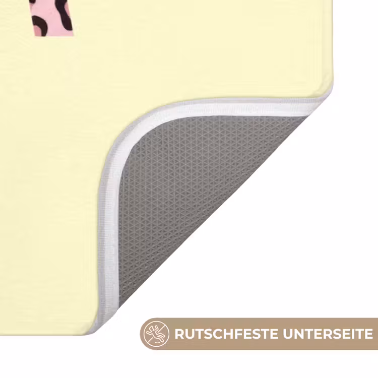 Karma - Luipaardprint - Geel Badmat middel -USP_AntislipDE