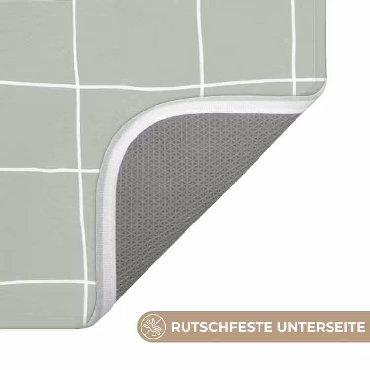 Ruitpatroon - Golvend - Groen Badmat middel 997 -USP_AntislipDE