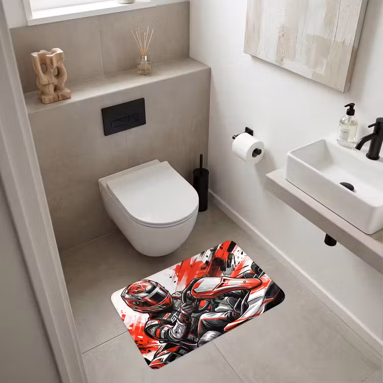 Kart - Coureur - Snelheid - Rood Badmat middel -sfeer4