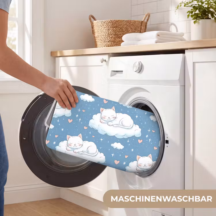 Kitten - Wolken - Blauw Badmat middel 997 -USP_WasbaarDE