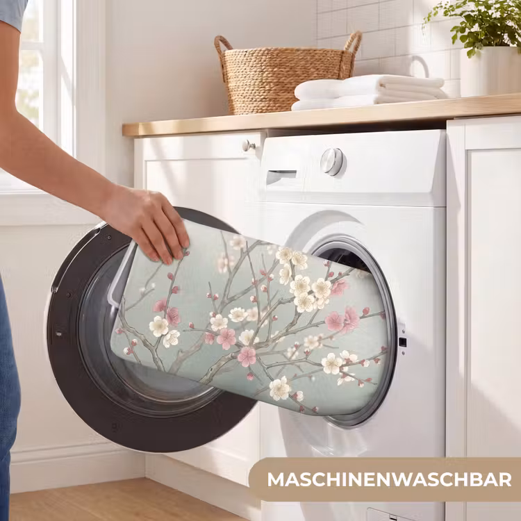 Kersen - Bloesem - Groen Badmat middel -USP_WasbaarDE