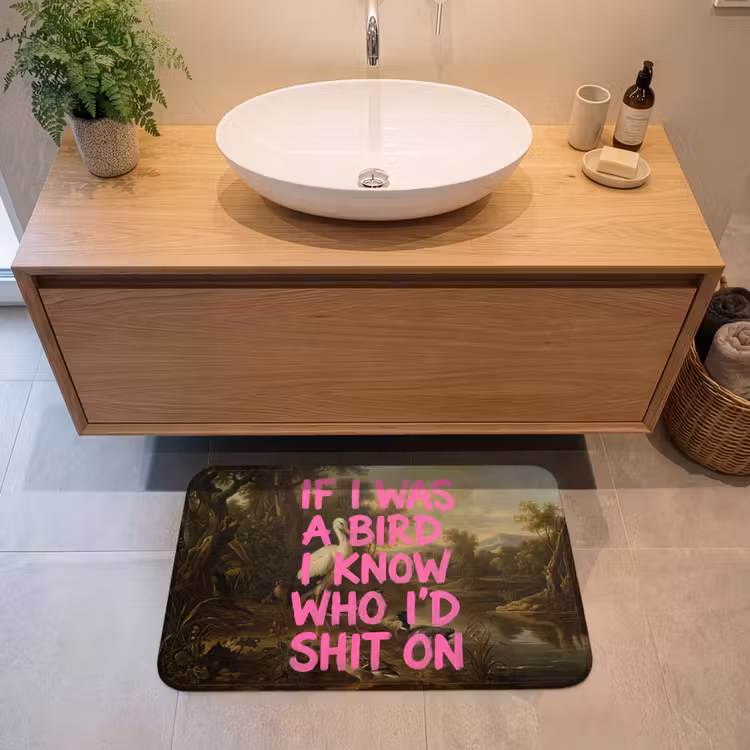 Klassiek - Humor - Roze Badmat middel -sfeer1