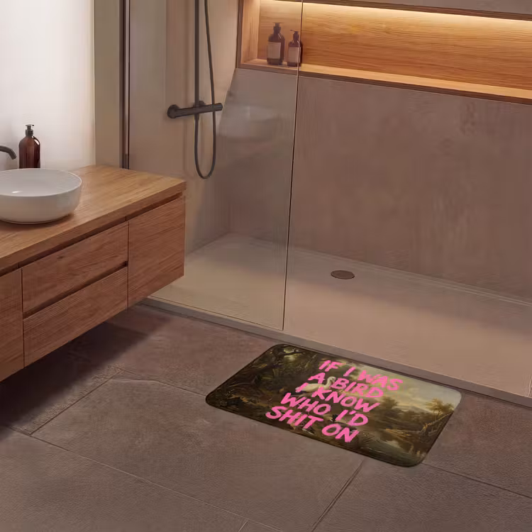 Klassiek - Humor - Roze Badmat middel -sfeer2