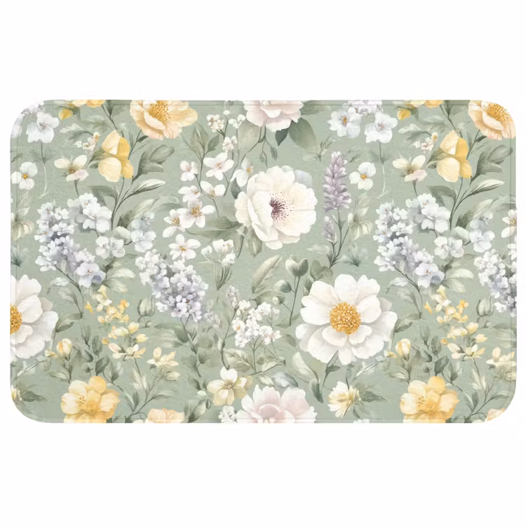 Klassiek - Bloemenpatroon - Kleurrijk Badmat middel 997 -3d