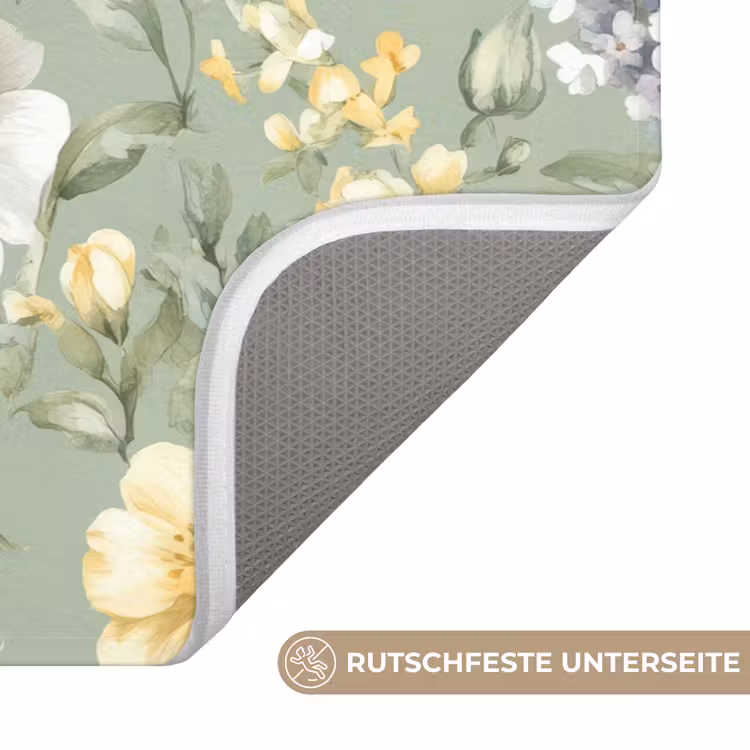 Klassiek - Bloemenpatroon - Kleurrijk Badmat middel 997 -USP_AntislipDE