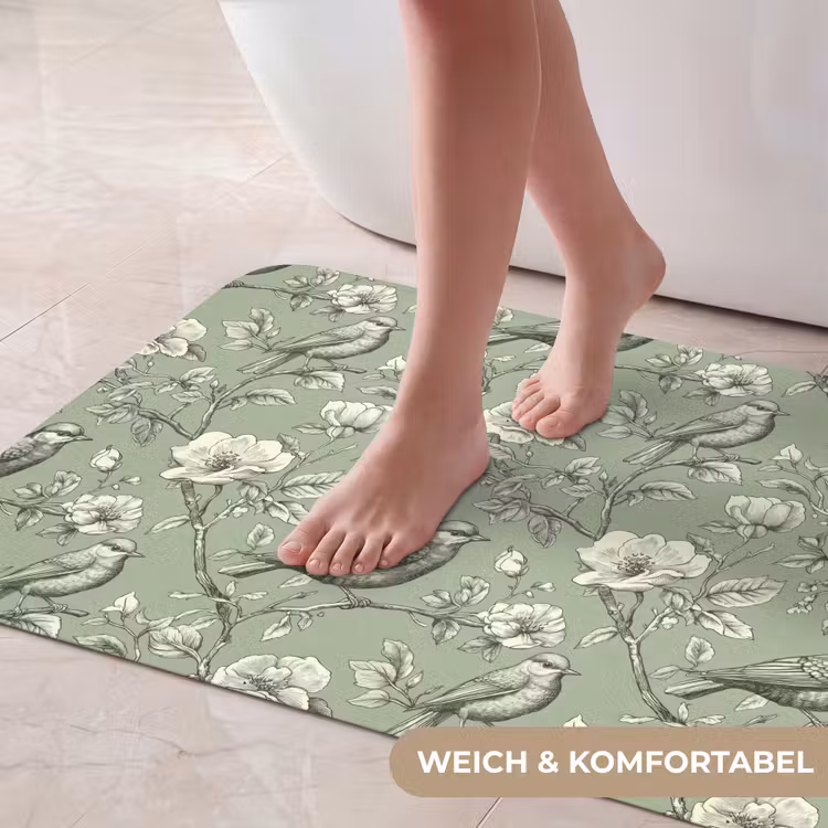 Klassiek - Botanisch - Groen Badmat middel 997 -USP_ZachtDE