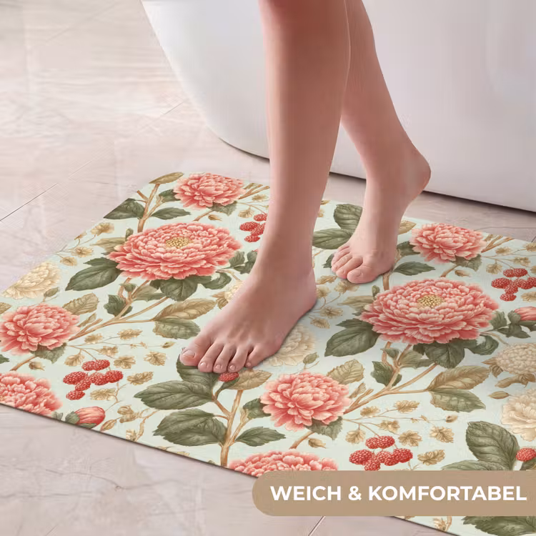 Klassiek - Botanisch - Veelkleurig Badmat middel 997 -USP_ZachtDE