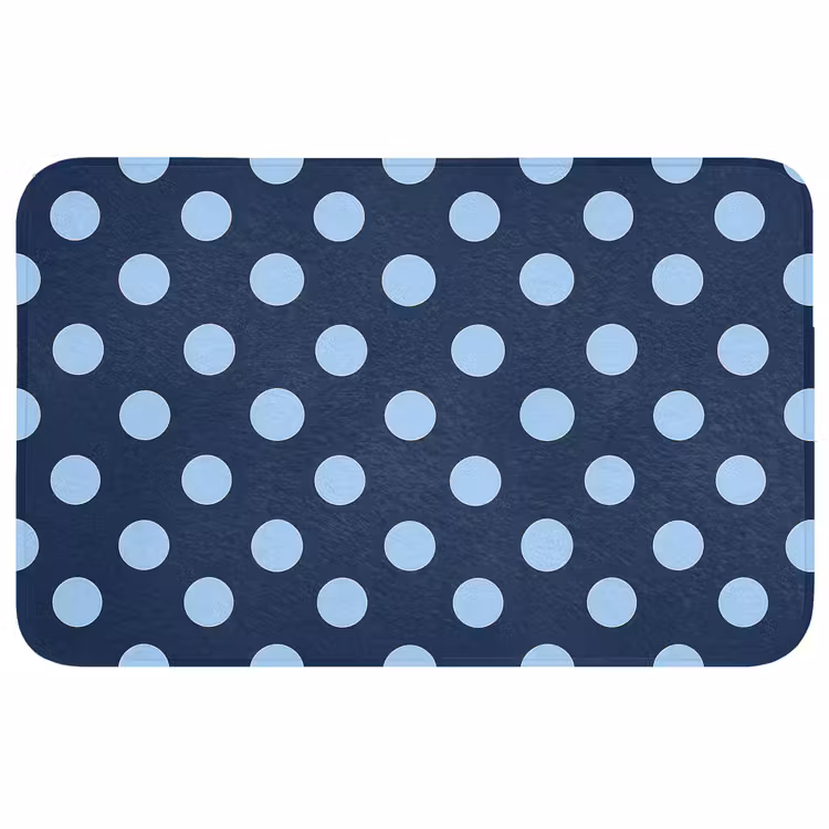 Klassiek - Dots - Blauw Badmat middel 997 -3d