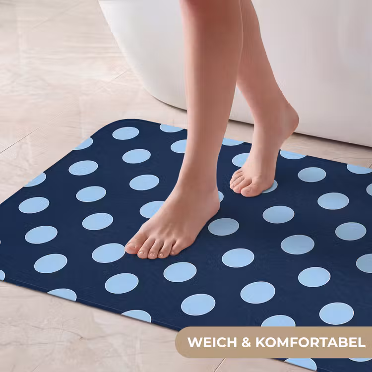 Klassiek - Dots - Blauw Badmat middel 997 -USP_ZachtDE