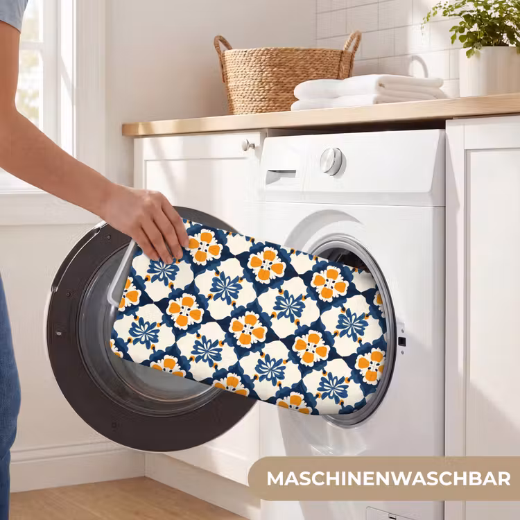 Klassiek - Geometrisch - Blauw Badmat middel 997 -USP_WasbaarDE