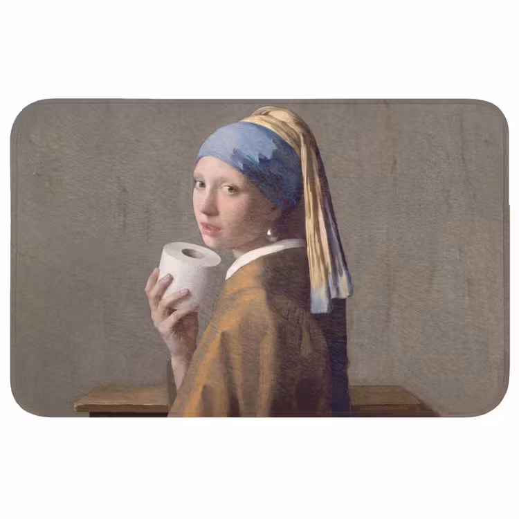 Klassiek - Humor - Kleurrijk Badmat middel -3d
