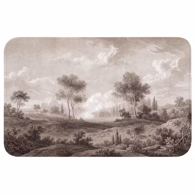 Klassiek - Landschap - Neutraal Badmat middel -3d