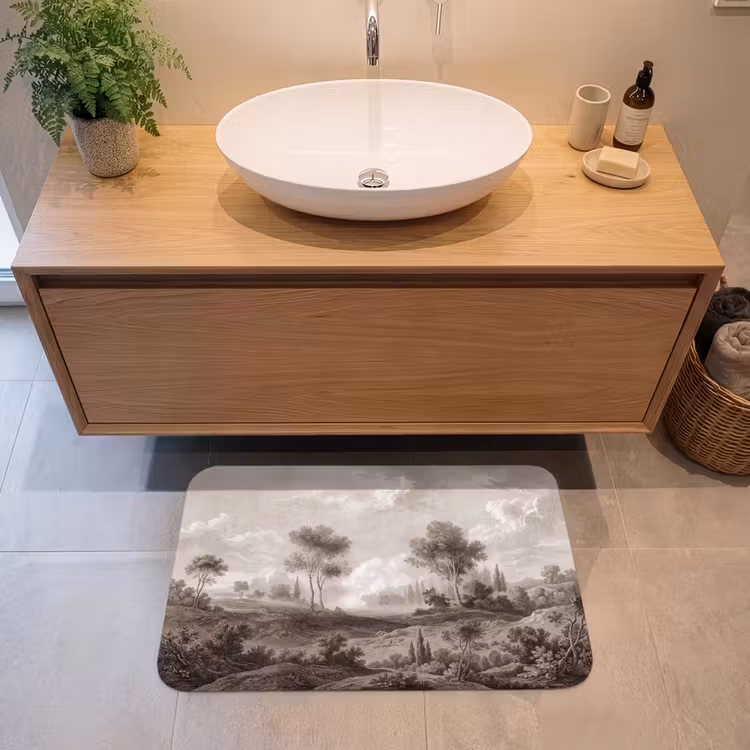 Klassiek - Landschap - Neutraal Badmat middel -sfeer1