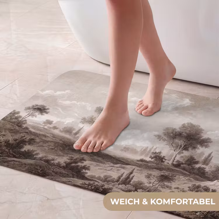 Klassiek - Landschap - Neutraal Badmat middel -USP_ZachtDE