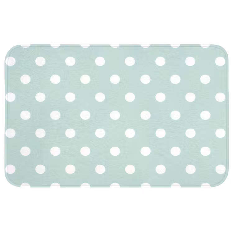 Klassiek - Polka - Groen Badmat middel 997 -3d