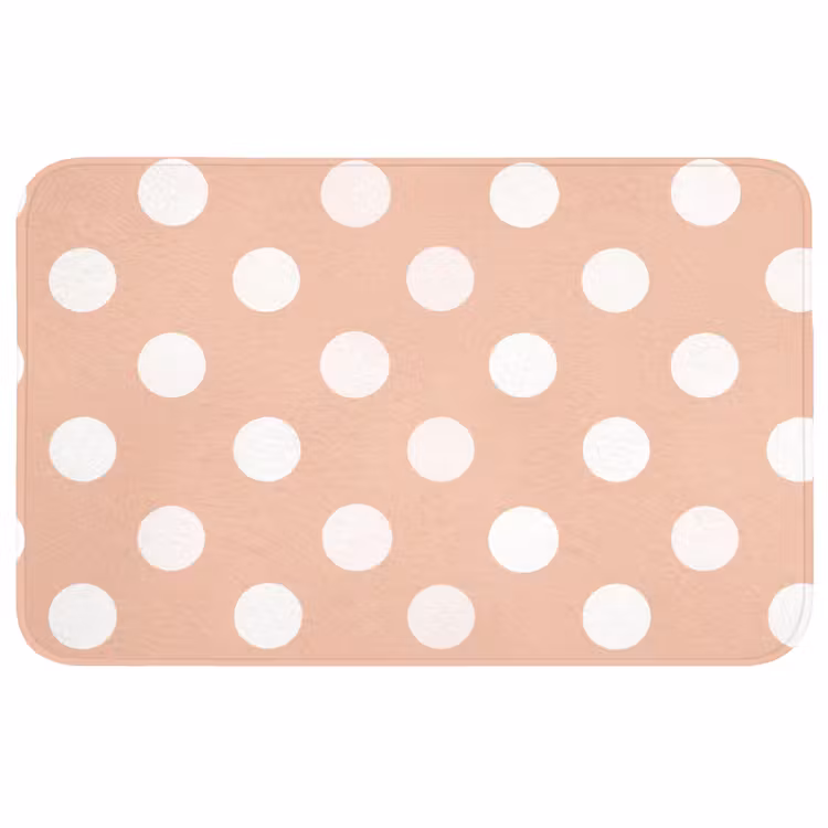 Klassiek - Polka - Perzik Badmat middel 997 -3d