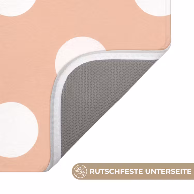 Klassiek - Polka - Perzik Badmat middel 997 -USP_AntislipDE