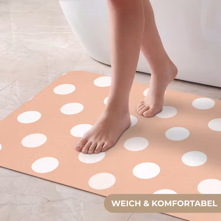 Klassiek - Polka - Perzik Badmat middel 997 -USP_ZachtDE