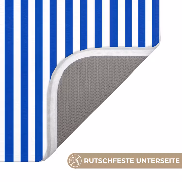 Klassiek - Strepen - Blauw Badmat middel 997 -USP_AntislipDE