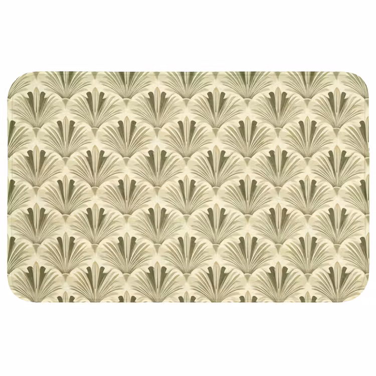 Klassiek - Waaier - Groen Badmat middel 997 -3d