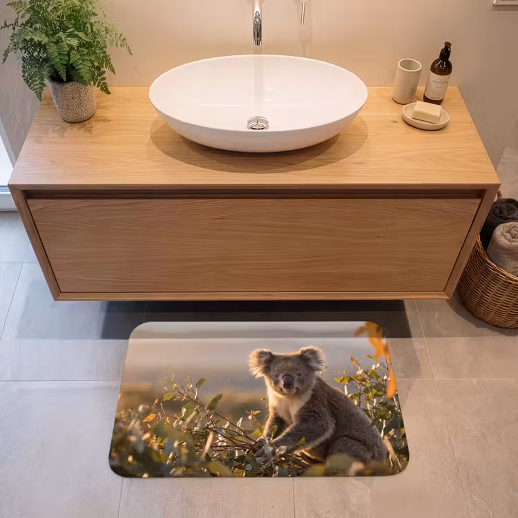 Koala - Bladeren - Ochtendlicht Badmat middel -sfeer1