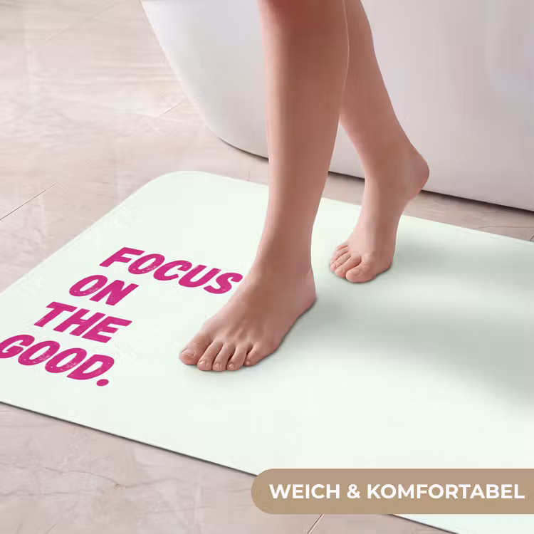 Focus on the good - Beige - Roze Badmat middel -USP_ZachtDE