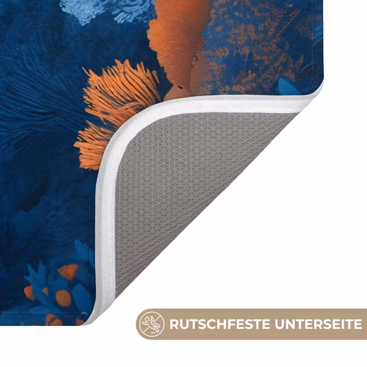 Koraalrif - Vissen - Oceaan - Blauw Badmat middel -USP_AntislipDE