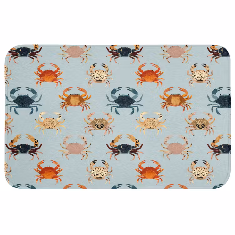 Krabben - Speels - Kleurrijk Badmat middel 997 -3d