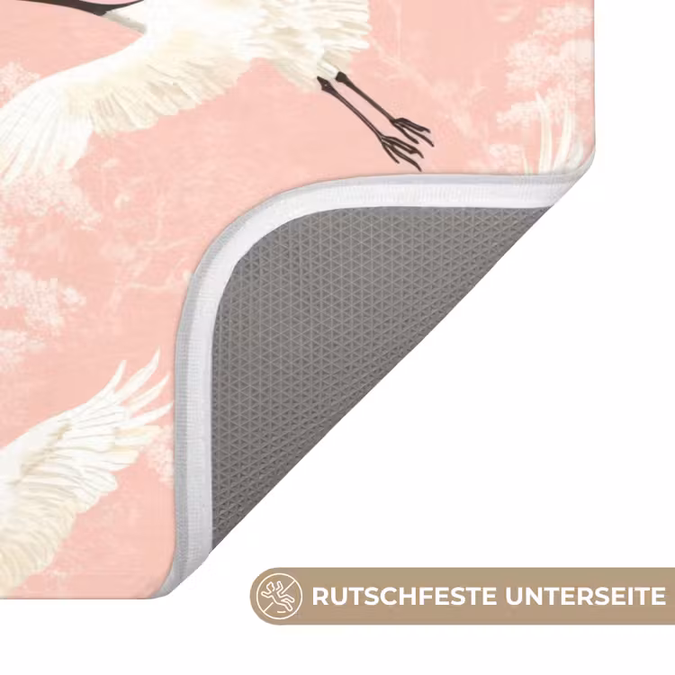 Kraanvogels - Bloesem - Roze Badmat middel 997 -USP_AntislipDE