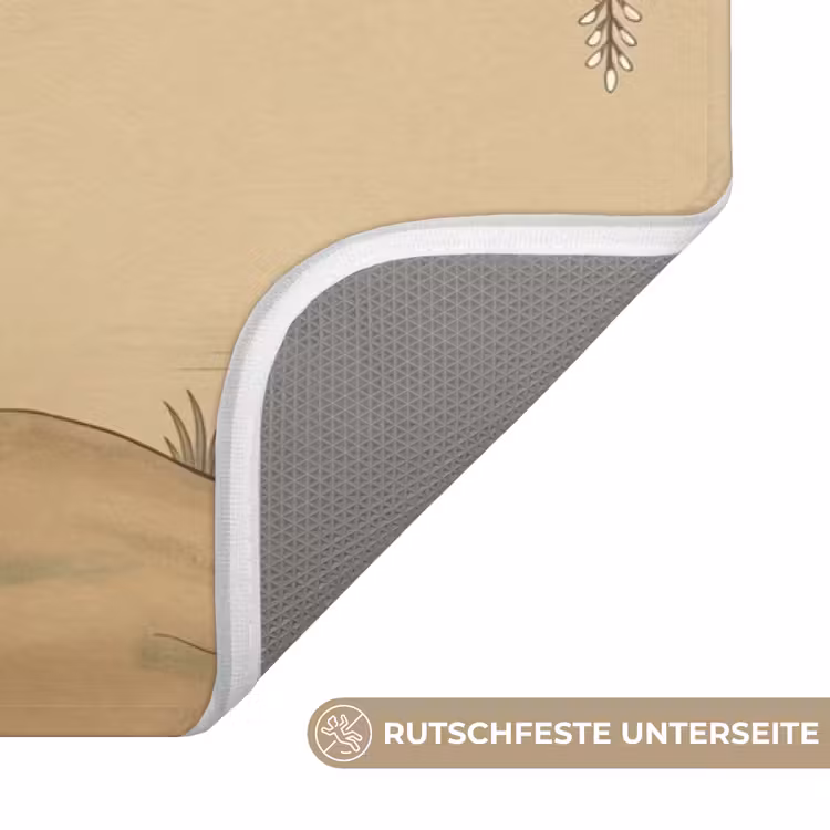 Kraanvogels - Water - Beige Badmat middel -USP_AntislipDE