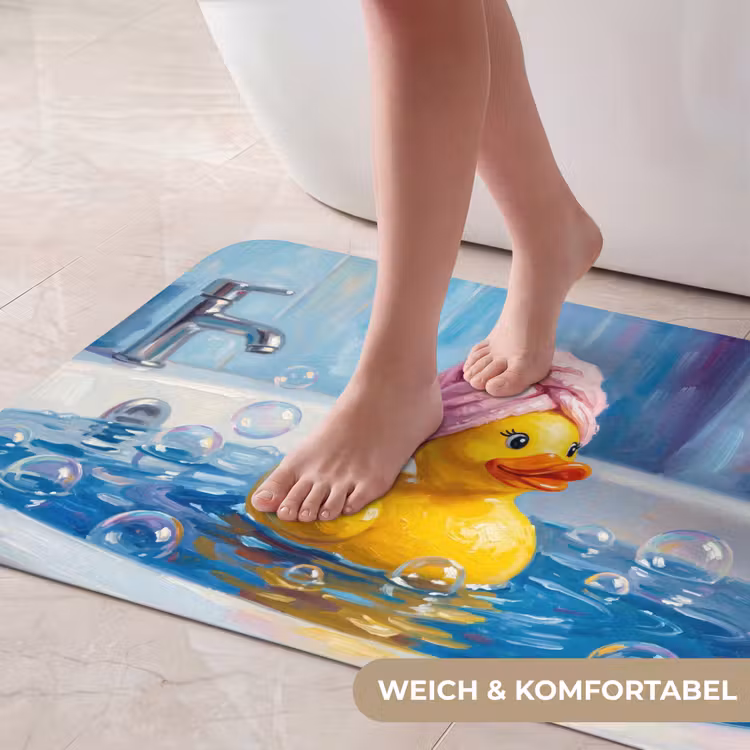 Creatief - Badeend - Kleurrijk Badmat middel -USP_ZachtDE