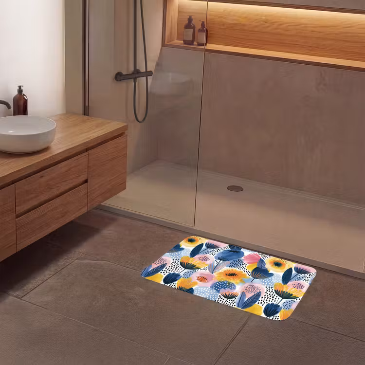 Creatief - Patroon - Kleurrijk Badmat middel 997 -sfeer2