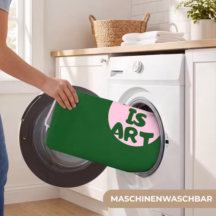 Cirkel - Roze - Tekst - Art Badmat middel -USP_WasbaarDE