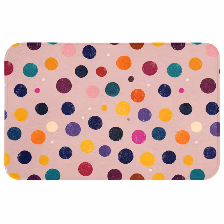 Cirkels - Patroon - Kleurrijk Badmat middel 997 -3d