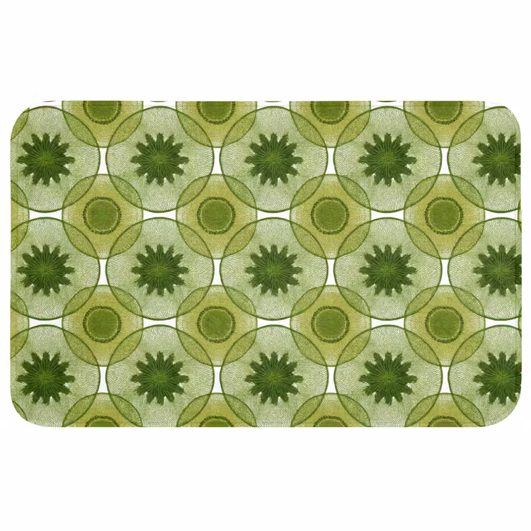 Cirkels - Patroon - Groen Badmat middel 997 -3d