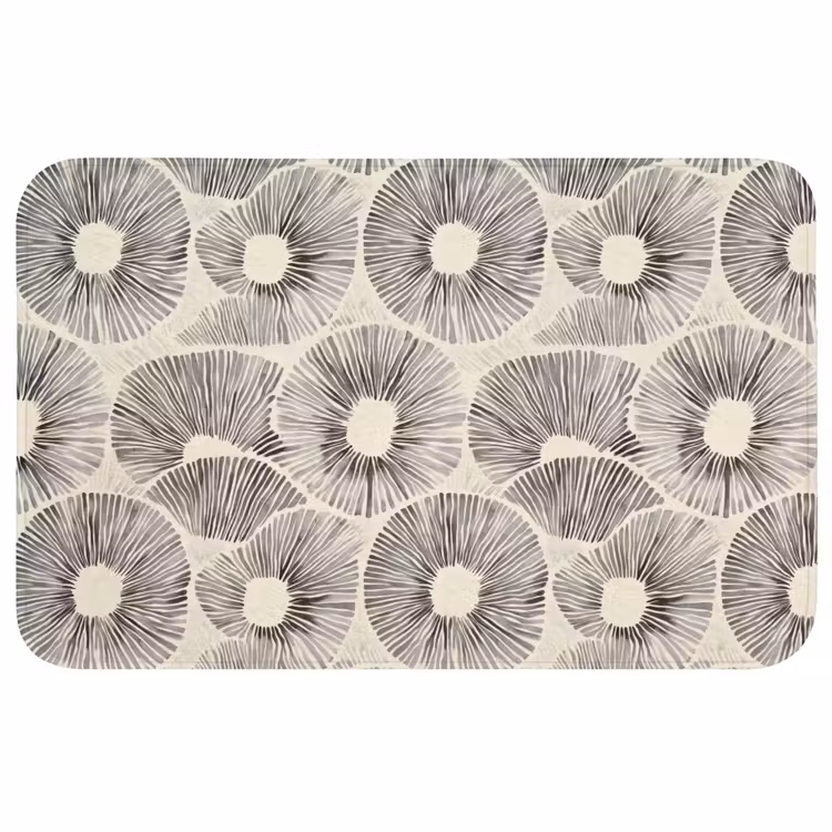 Cirkels - Patroon - Zwart Badmat middel 997 -3d