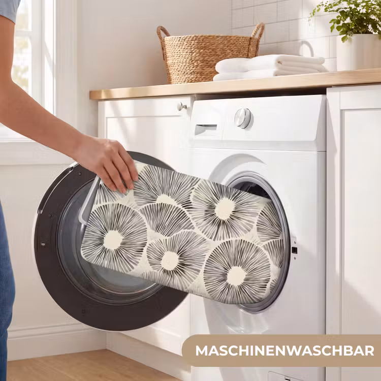 Cirkels - Patroon - Zwart Badmat middel 997 -USP_WasbaarDE
