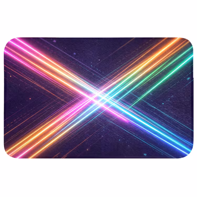 Kruisen - Lasterstralen - Neon Badmat middel -3d